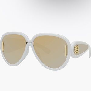 LOEWE x Paula's Ibiza 65MM Holographic/Gold Wave Mask Pilot Sunglasses Unisex